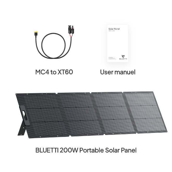 BLUETTI 200W Foldable Solar Panels - 4 Folds - Terra Fantasy