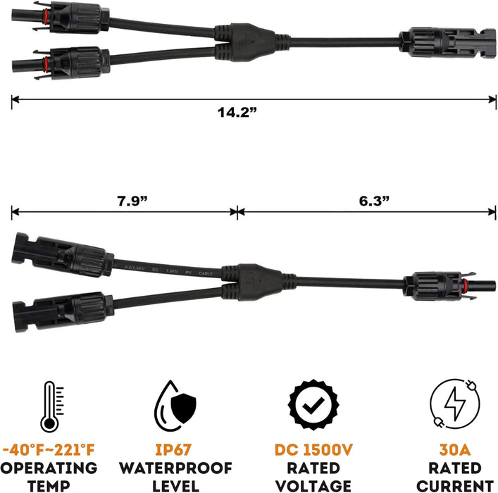 BLUETTI APEX300 Solar Parallel Input Cable ( One Pair) - Terra Fantasy